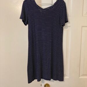 Navy Striped Women's Dress